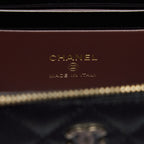 CHANEL 22S LONG VANITY WITH CHAIN CAVIAR BLACK LGHW