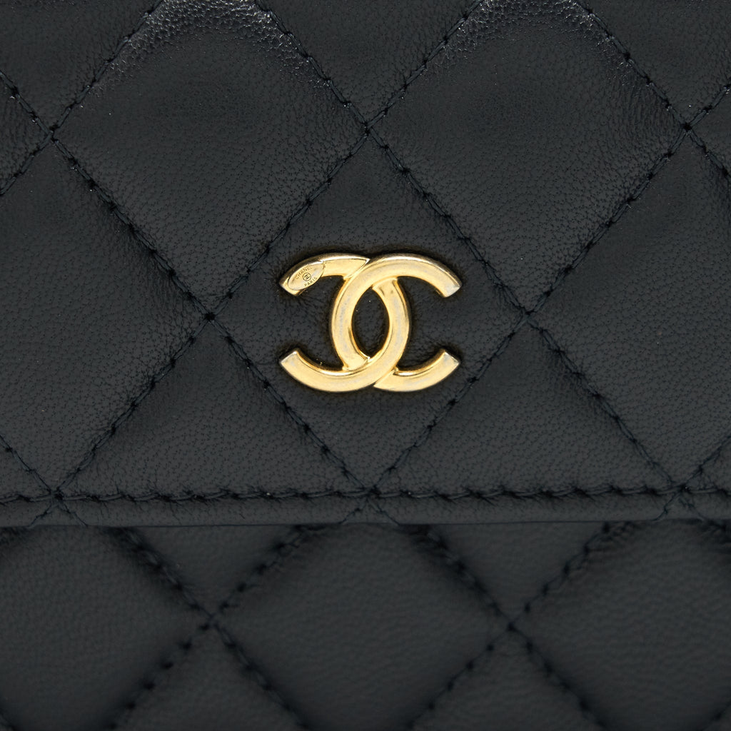 CHANEL PEARL CRUSH BELT BAG BLACK WITH GHW SERIAL 30