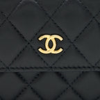 CHANEL PEARL CRUSH BELT BAG BLACK WITH GHW SERIAL 30
