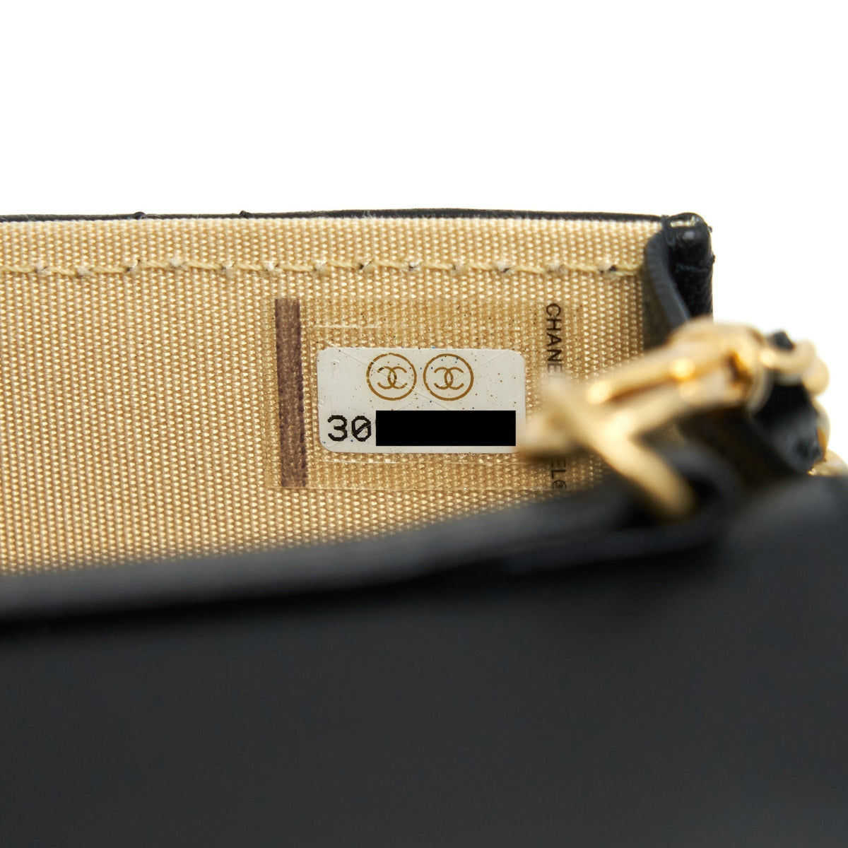 CHANEL PEARL CRUSH BELT BAG BLACK WITH GHW SERIAL 30