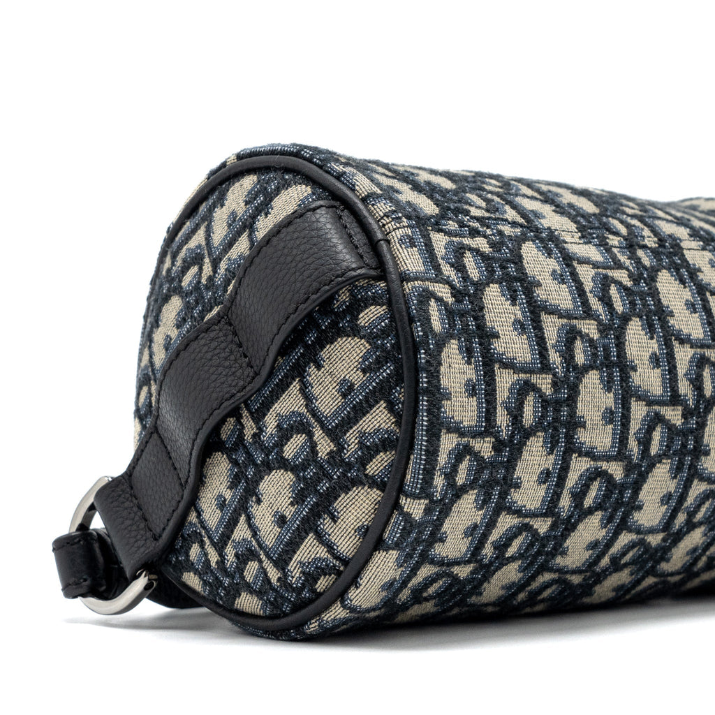 DIOR HOMME MESSENGER ROLLER BLUE OBLIQUE CANVAS SHW