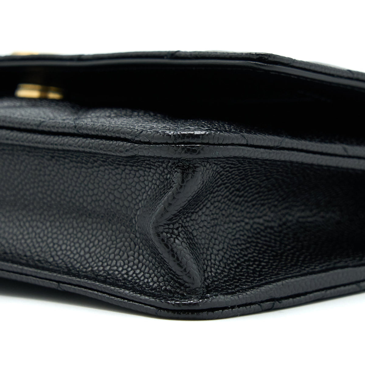 CHANEL TOP HANDLE WALLET ON CHAIN CAVIAR BLACK GHW (MICROCHIP)