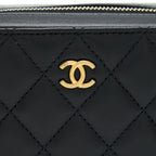 CHANEL PEARL CRUSH CAMERA BAG LAMBSKIN BLACK GHW