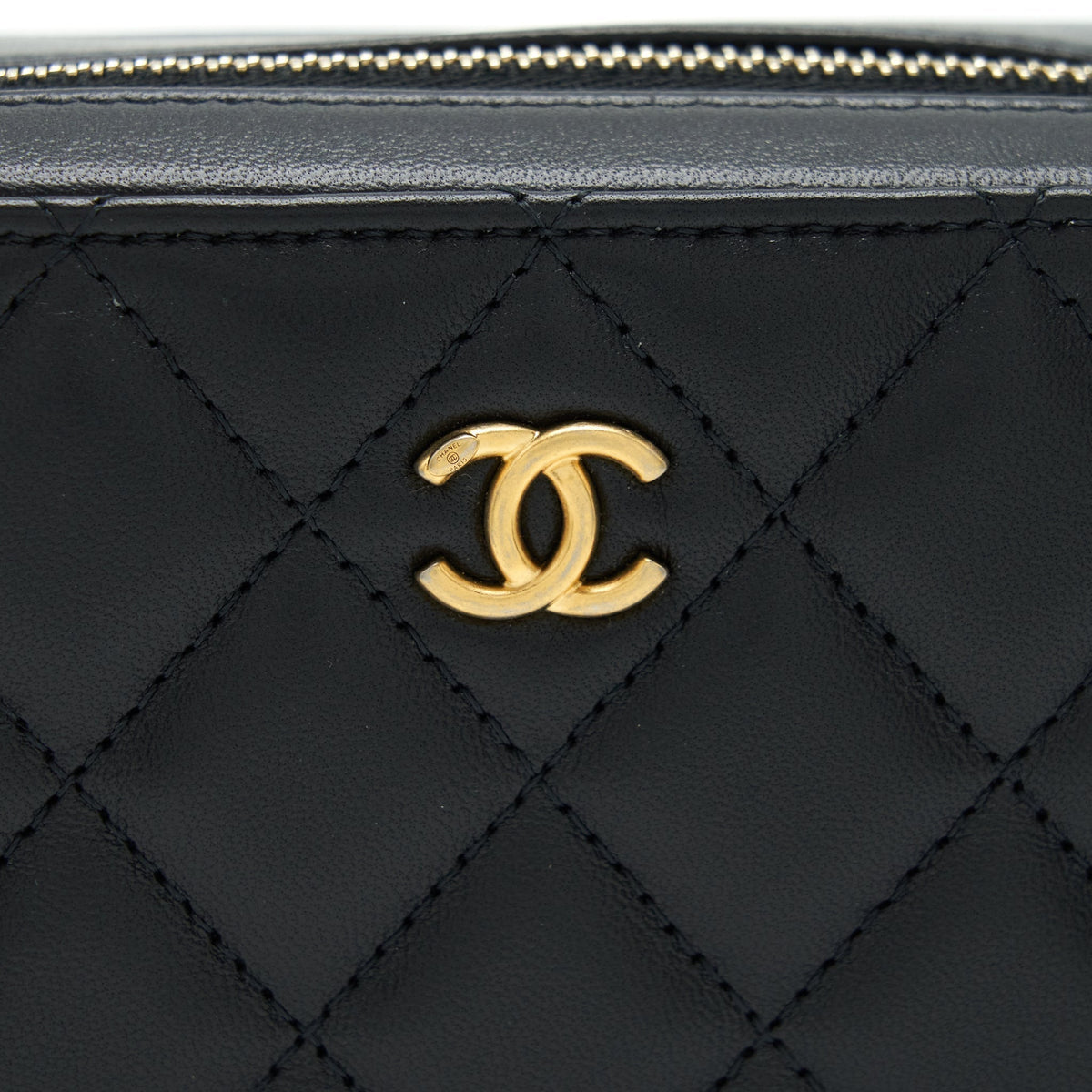CHANEL PEARL CRUSH CAMERA BAG LAMBSKIN BLACK GHW