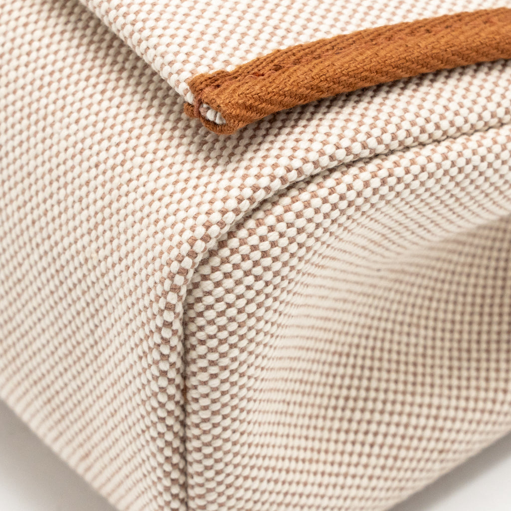 Hermes herbag mini canvas/Hunter leather ecru-beige/fauve SHW