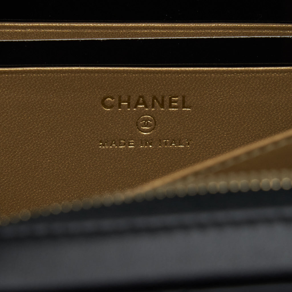 CHANEL PEARL CRUSH CAMERA BAG LAMBSKIN BLACK GHW