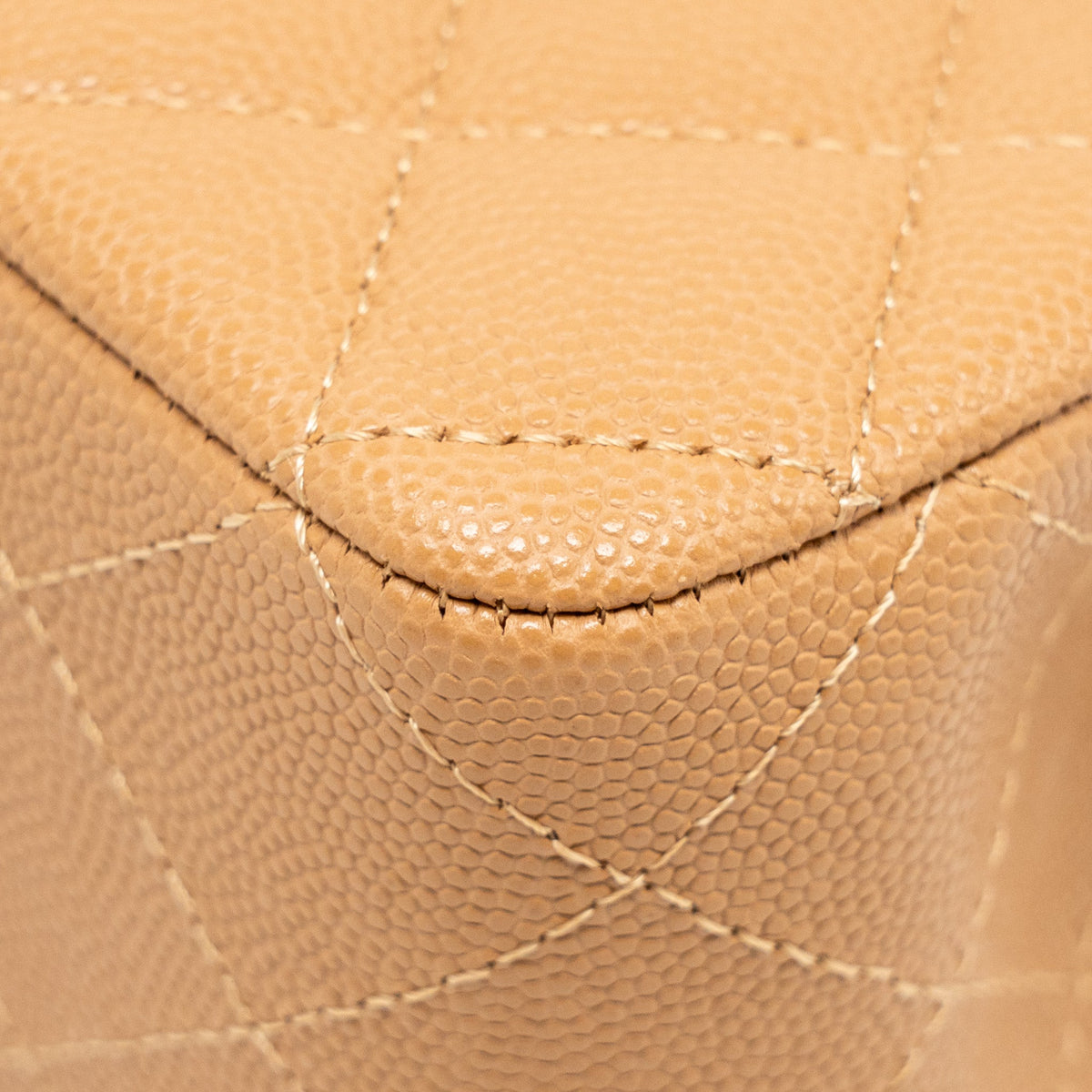 CHANEL MEDIUM CLASSIC DOUBLE FLAP BAG CAVIAR CARAMEL LGHW(MICROCHIP)