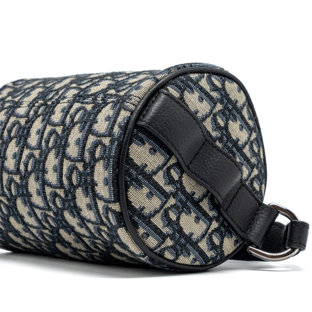 DIOR HOMME MESSENGER ROLLER BLUE OBLIQUE CANVAS SHW