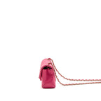 Chanel Mini Rectangular flap bag lambskin pink GHW