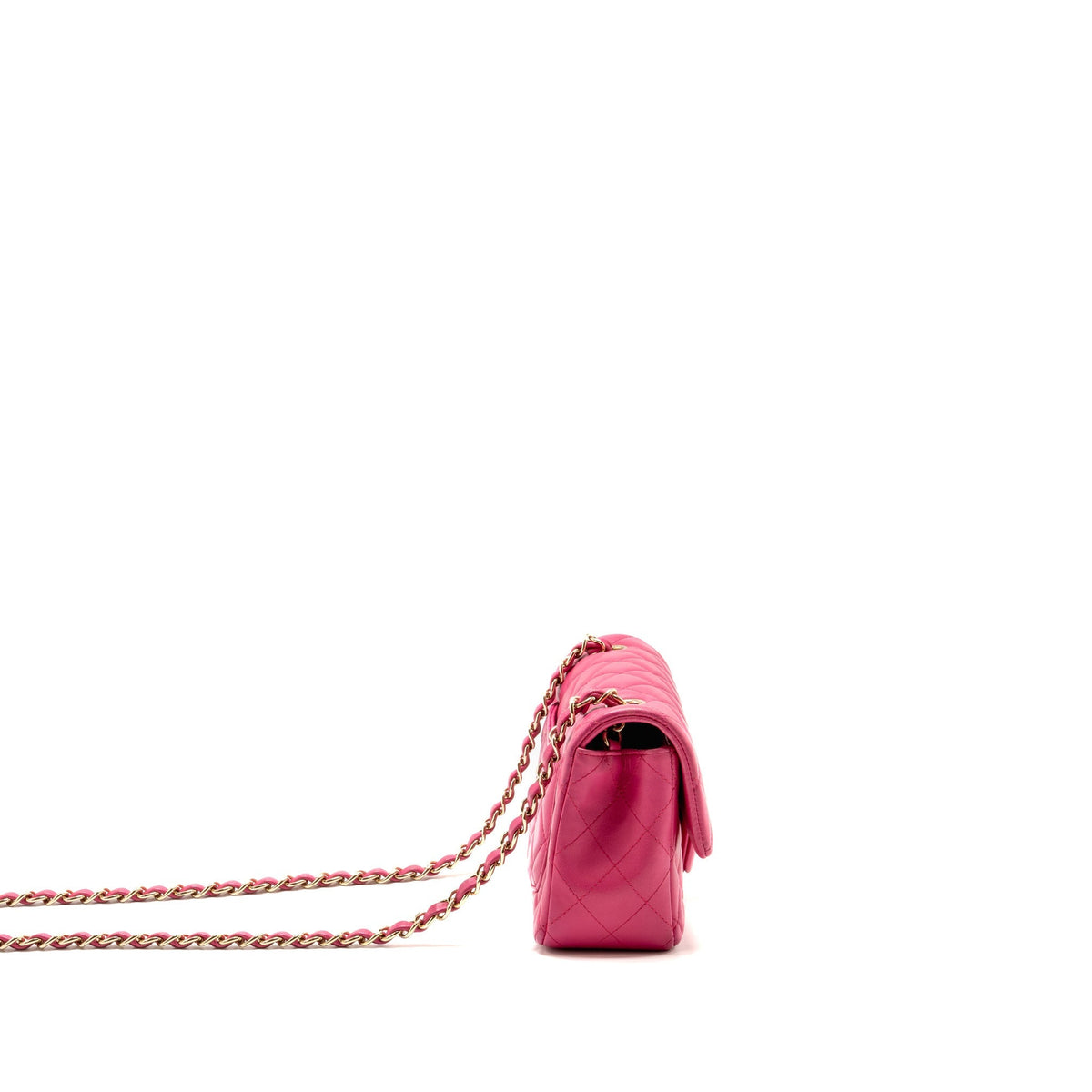 Chanel Mini Rectangular flap bag lambskin pink GHW