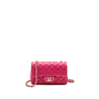 Chanel Mini Rectangular flap bag lambskin pink GHW