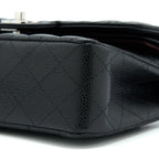 CHANEL SMALL CLASSIC FLAP BAG CAVIAR BLACK SHW (MICROCHIP)