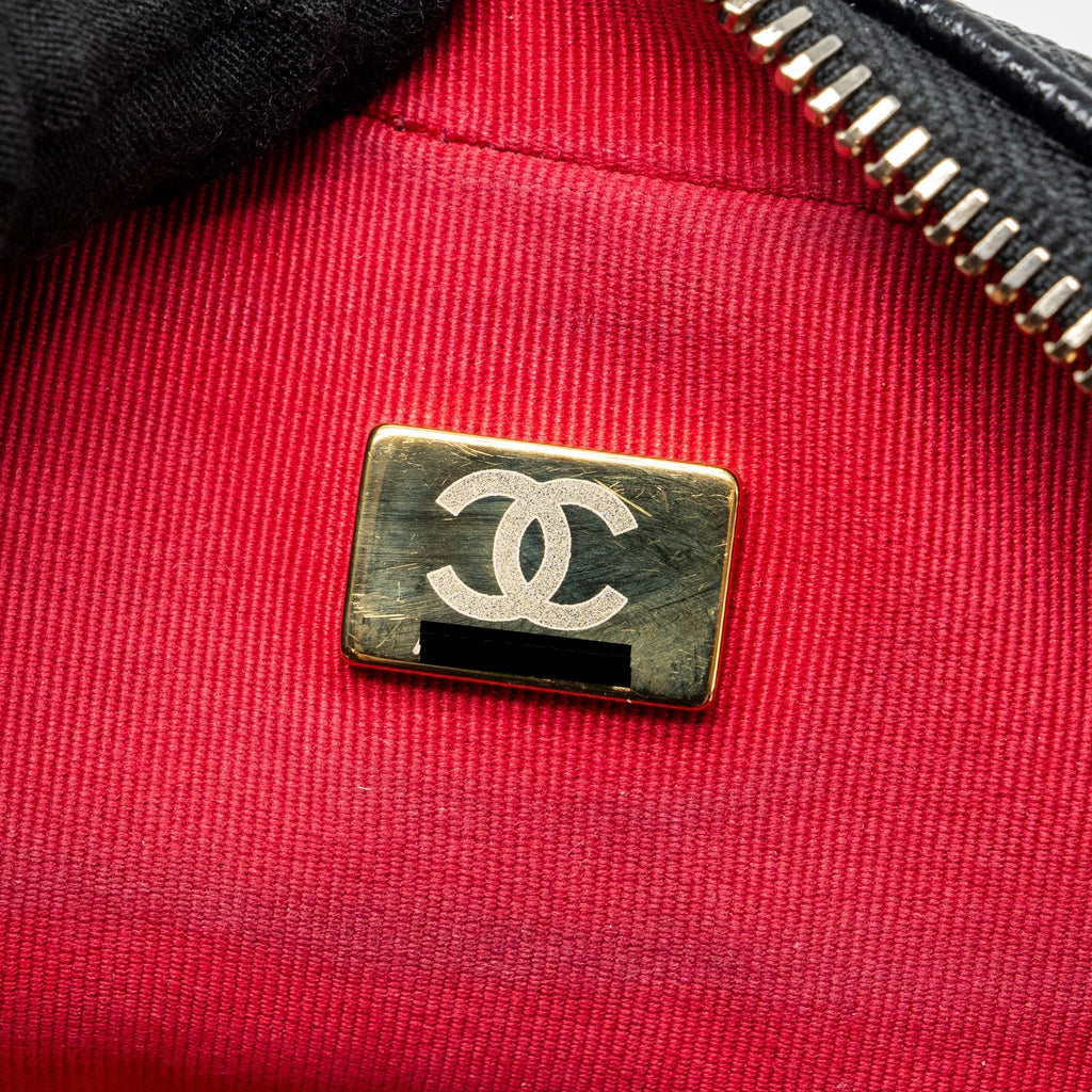 CHANEL QUILTED FLAP BACKPACK CAVIAR BLACK GHW (MICROCHIP)