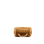 Chanel Small Chevron Coco Handle Bag Shearling Dark Beige LGHW