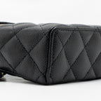 CHANEL 25P CC TOP HANDLE VANITY BAG CAVIAR BLACK LGHW (MICROCHIP)