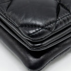 DIOR MINI CARO FLAP BAG CALFSKIN BLACK/ BLACK HARDWARE