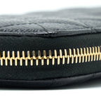 CHANEL ZIPPY LONG WALLET CAVIAR BLACK GHW