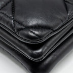 DIOR MINI CARO FLAP BAG CALFSKIN BLACK/ BLACK HARDWARE