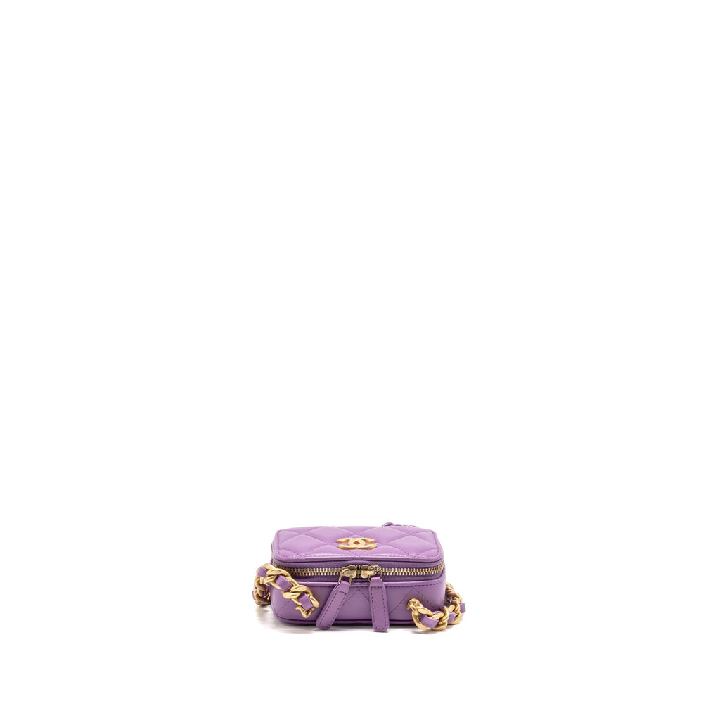Chanel 22S CC Clutch with Chain Lambskin Purple GHW