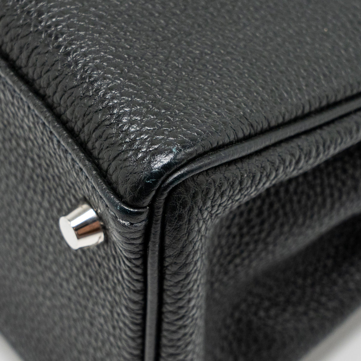 Hermes Kelly 28 Togo Graphite SHW