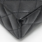 CHANEL 25P CC TOP HANDLE VANITY BAG CAVIAR BLACK LGHW (MICROCHIP)