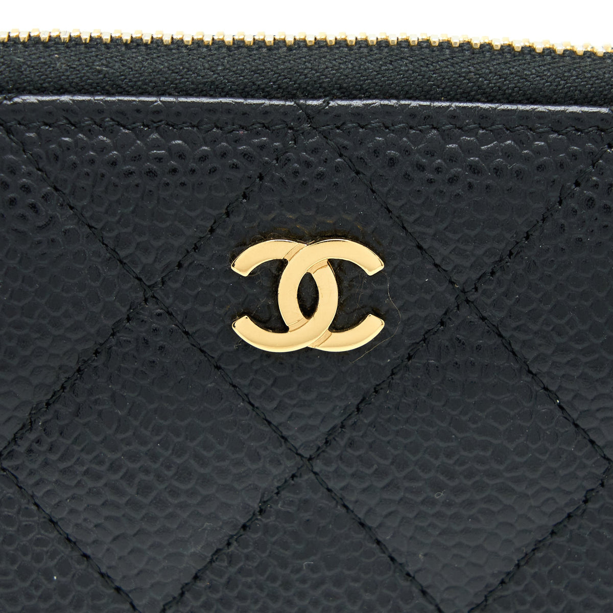 CHANEL ZIPPY LONG WALLET CAVIAR BLACK GHW