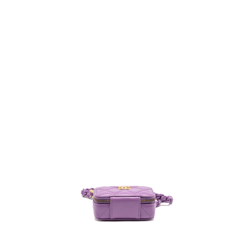 Chanel 22S CC Clutch with Chain Lambskin Purple GHW