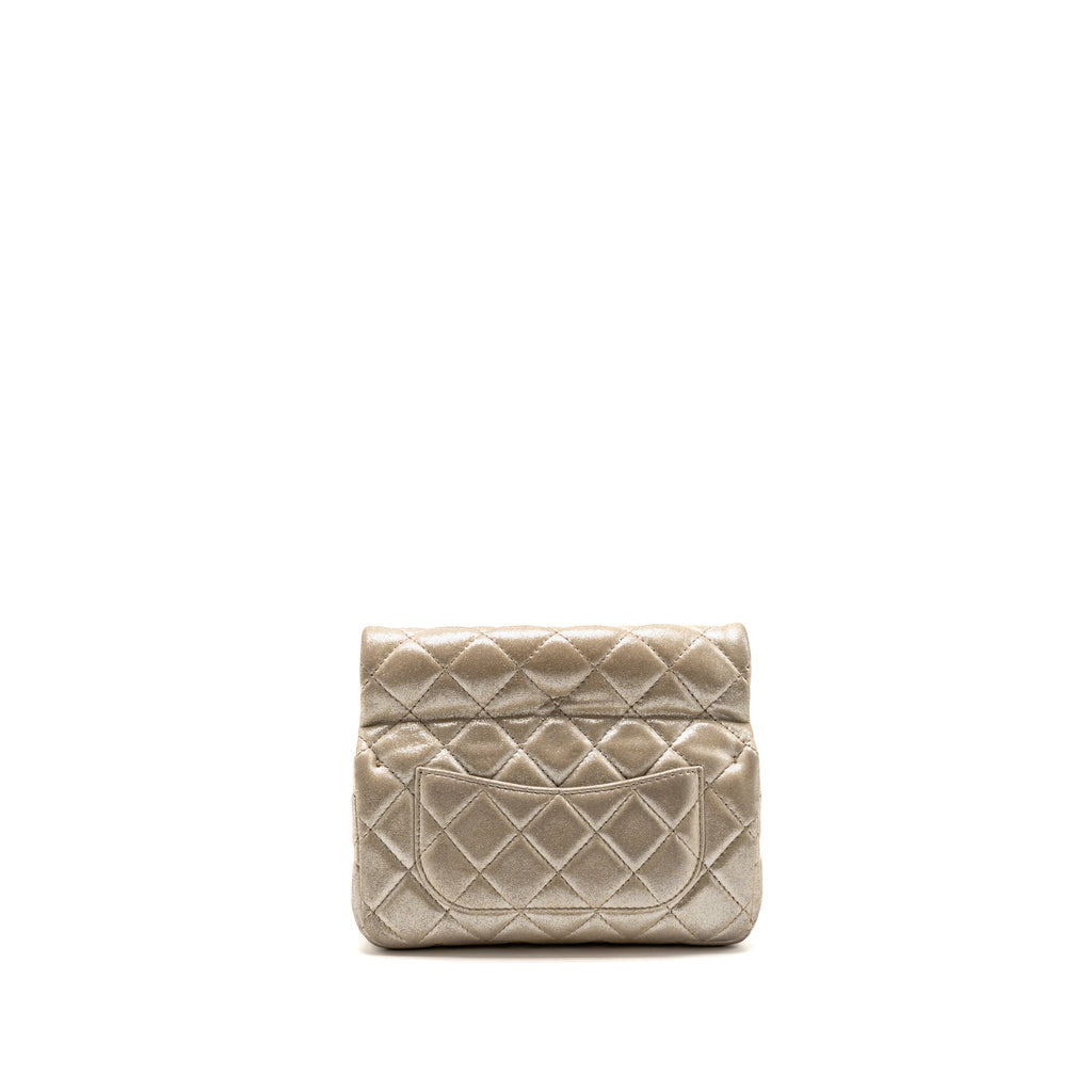 Chanel Mini 2.55 Reissue Roll Clutch Iridescent Calfskin Light Gold SHW