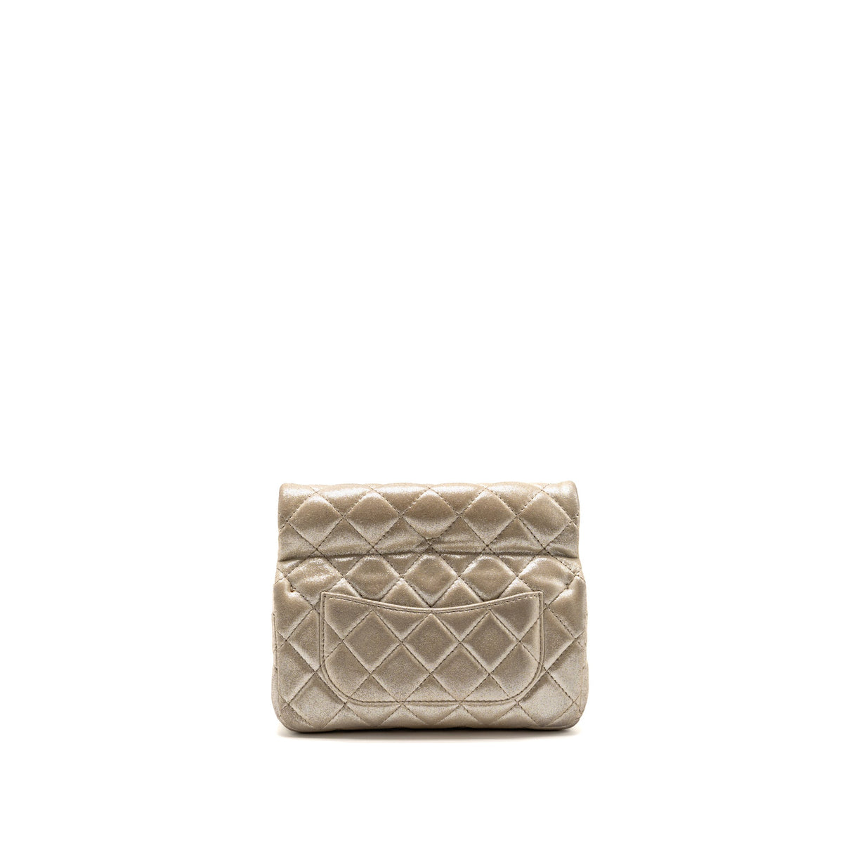 Chanel Mini 2.55 Reissue Roll Clutch Iridescent Calfskin Light Gold SHW