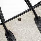 Hermes Garden Party 36 Canvas/Leather Black/White SHW