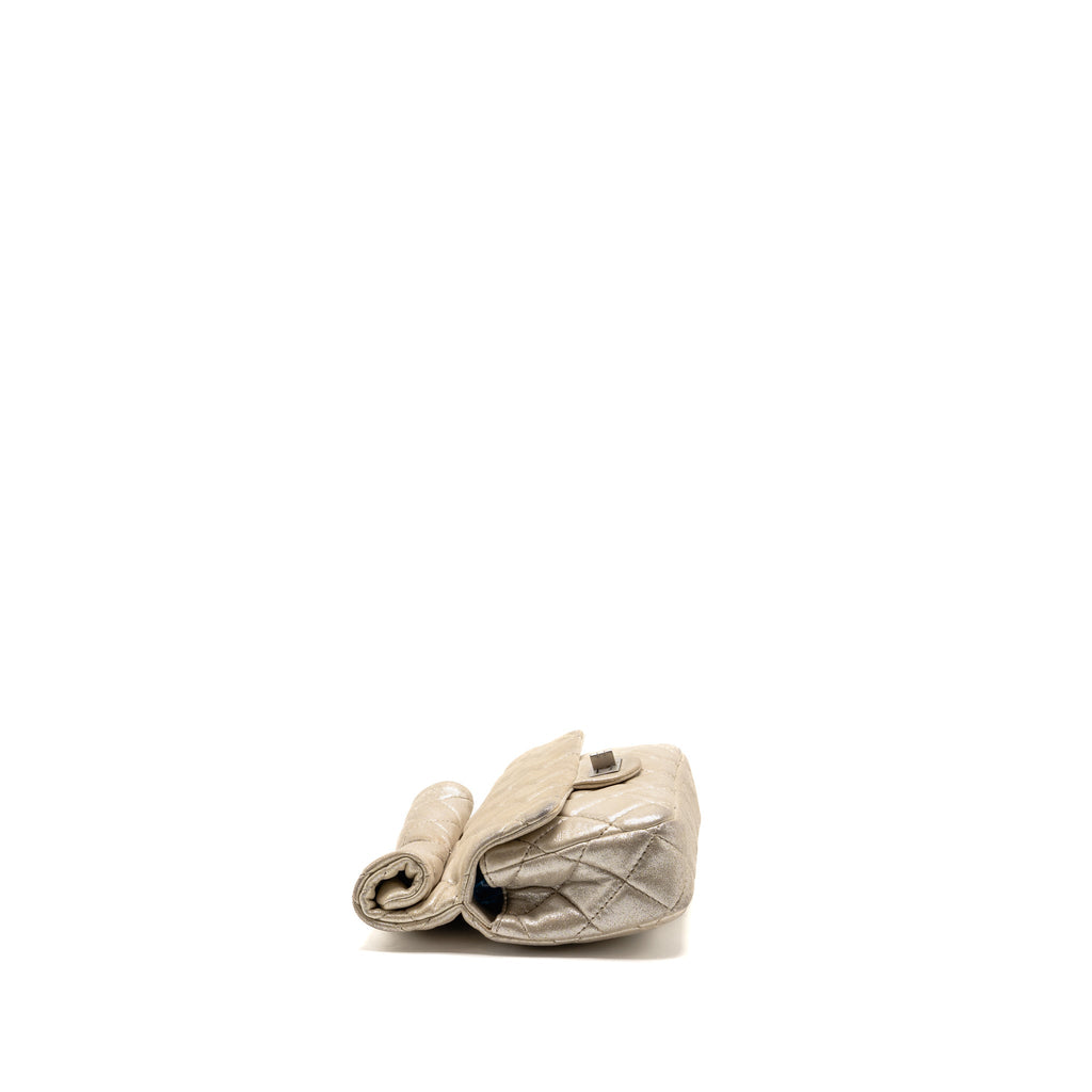Chanel Mini 2.55 Reissue Roll Clutch Iridescent Calfskin Light Gold SHW