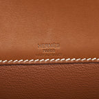 Hermes Pochette Kelly Depeches 25 Canvas/Barenia Leather Ecru Beige/ Fauve GHW