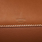 HERMES POCHETTE KELLY DEPECHES 25 CANVAS/BARENIA LEATHER ECRU BEIGE/ FAUVE GHW