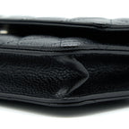 CHANEL CLASSIC WALLET ON CHAIN CAVIAR BLACK SHW (MICROCHIP)