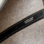 Hermes Garden Party 36 Canvas/Leather Black/White SHW