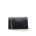 CHANEL 2.55 226 REISSUE FLAP BAG AGED CALFSKIN IN BLACK GHW