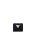 Chanel Crystal CC Card Holder Velvet Black LGHW