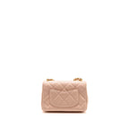 Chanel 24C Detailed CC Strap Handle Flap Bag Lambskin Light Pink GHW (Microchip)