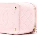CHANEL 22S TOP HANDLE VANITY BAG CAVIAR LIGHT PINK LGHW (MICROCHIP)