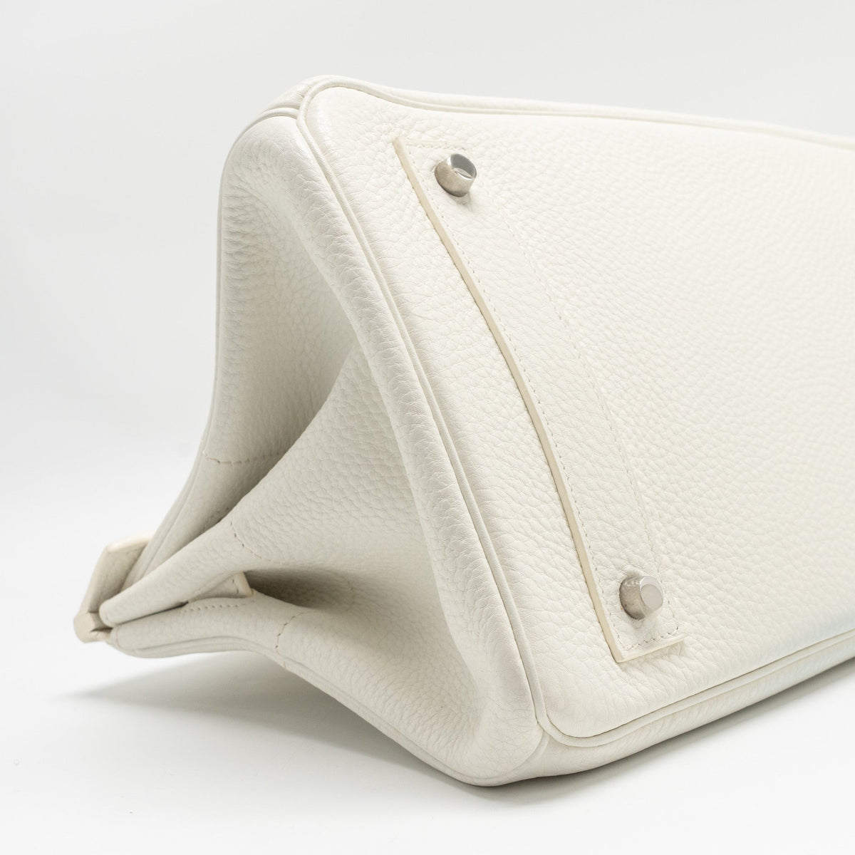 Hermes Shoulder Birkin Clemence Blanc SHW