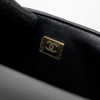 CHANEL MINI SQUARE FLAP BAG LAMBSKIN BLACK LGHW (MICROCHIP)