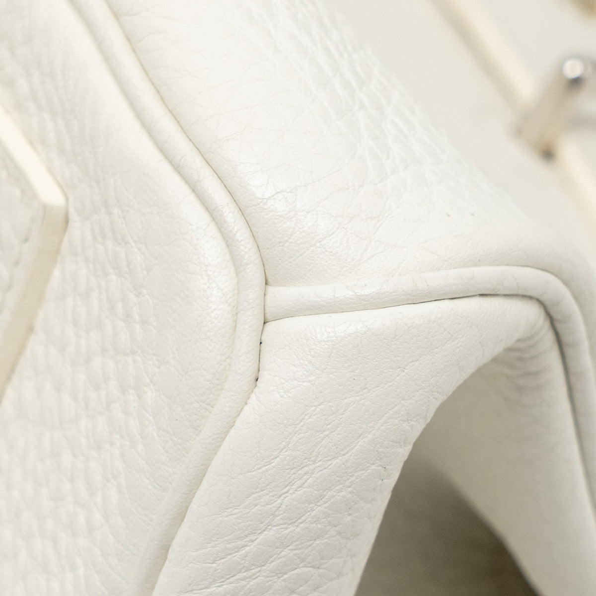 Hermes Shoulder Birkin Clemence Blanc SHW