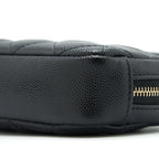CHANEL SMALL ZIPPER VANITY POUCH CAVIAR BLACK LGHW