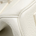 HERMES SHOULDER BIRKIN CLEMENCE BLANC SHW