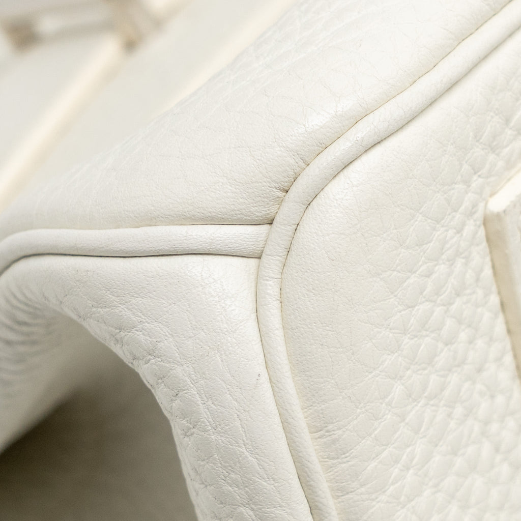 Hermes Shoulder Birkin Clemence Blanc SHW