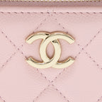 CHANEL 22S TOP HANDLE VANITY BAG CAVIAR LIGHT PINK LGHW (MICROCHIP)