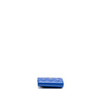 Chanel Small Classic Flap Wallet Lambskin Dark Blue SHW