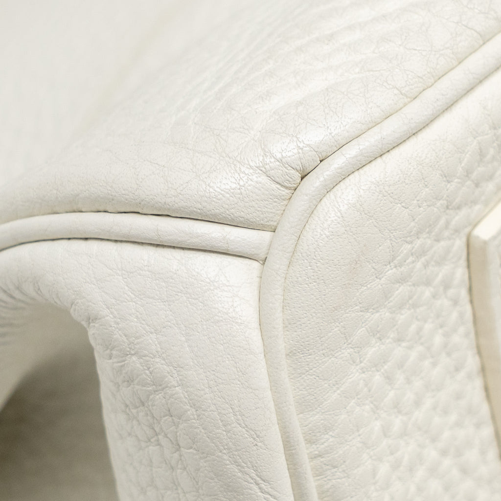 Hermes Shoulder Birkin Clemence Blanc SHW