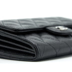 CHANEL FLAP WALLET CAVIAR BLACK SHW