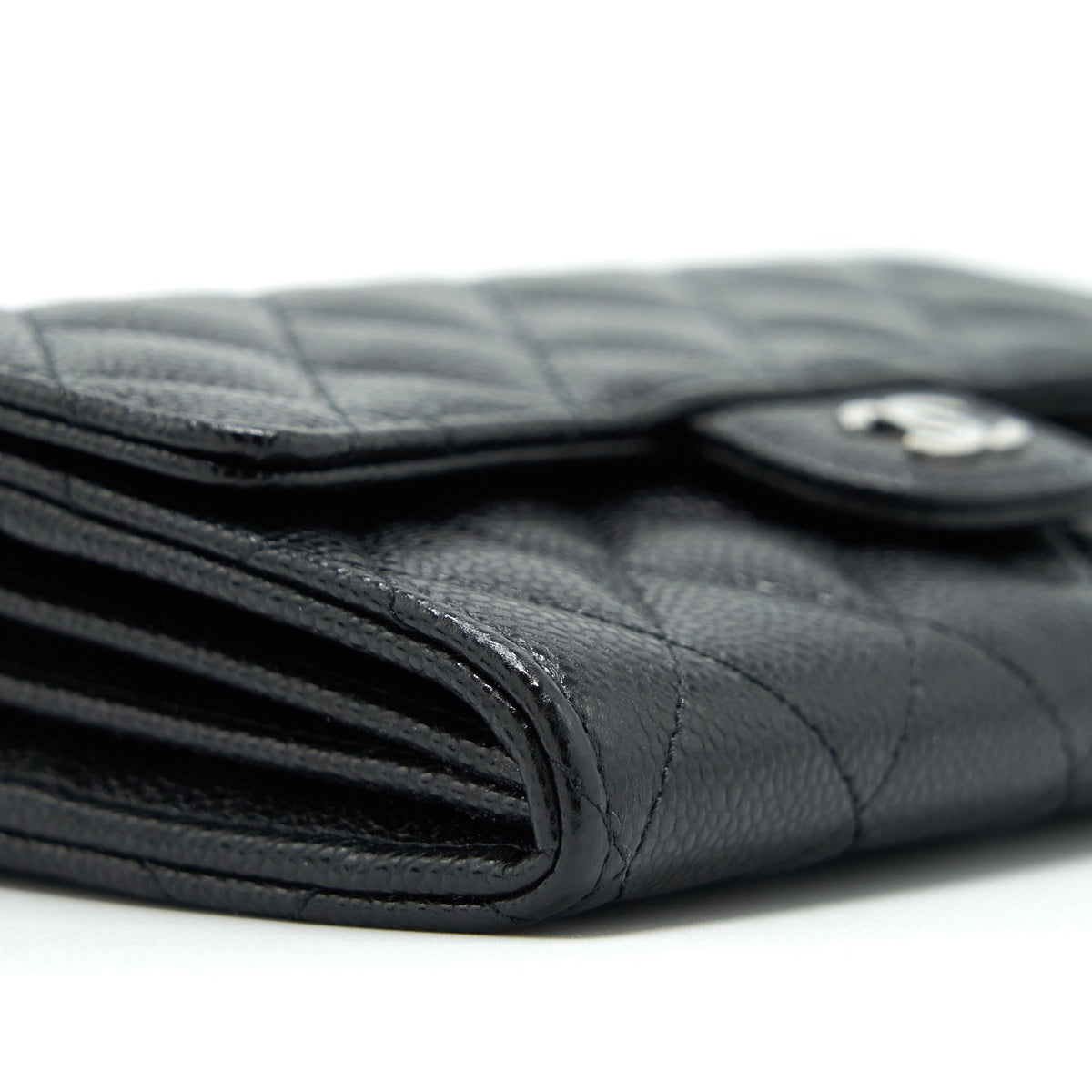 CHANEL FLAP WALLET CAVIAR BLACK SHW